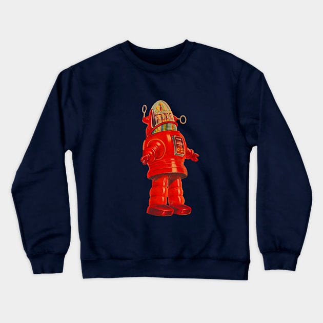 Red Robot Crewneck Sweatshirt by DavidLoblaw